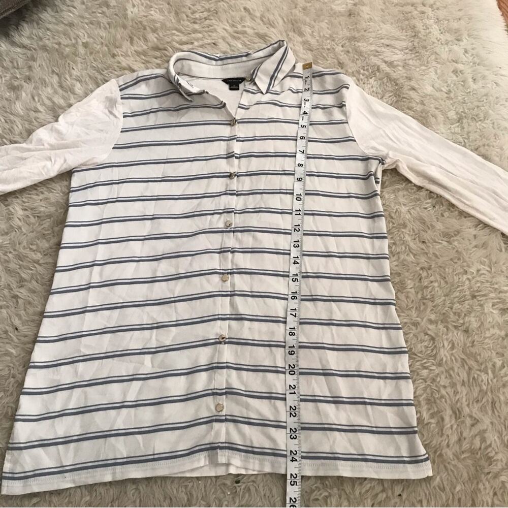 Ann Taylor Career Button Down Collared Striped Mi… - image 2